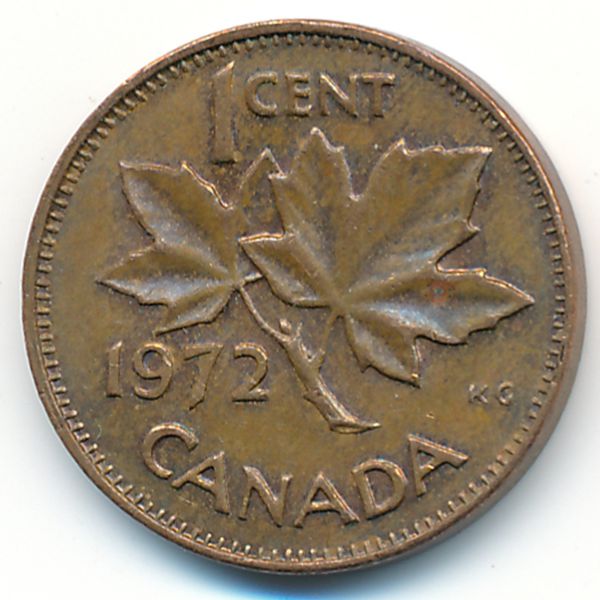 Канада, 1 цент (1972 г.)