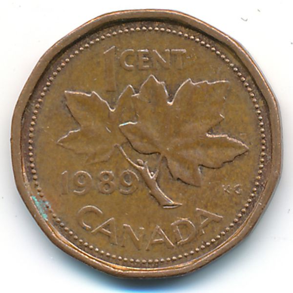 Канада, 1 цент (1989 г.)