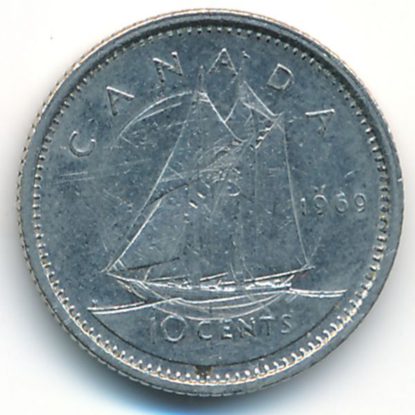 Канада, 10 центов (1969 г.)