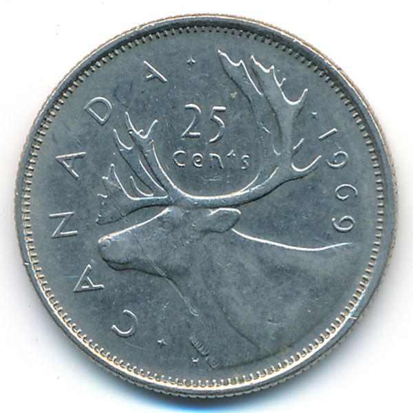 Канада, 25 центов (1969 г.)