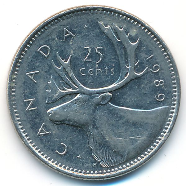 Канада, 25 центов (1989 г.)