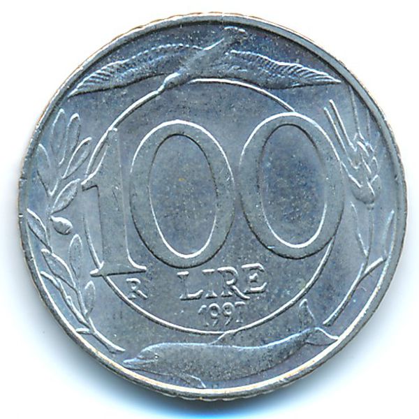 Италия, 100 лир (1997 г.)