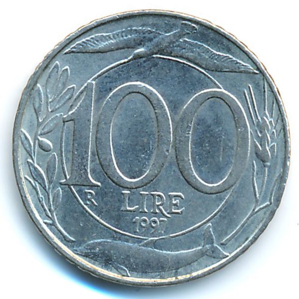 Италия, 100 лир (1997 г.)
