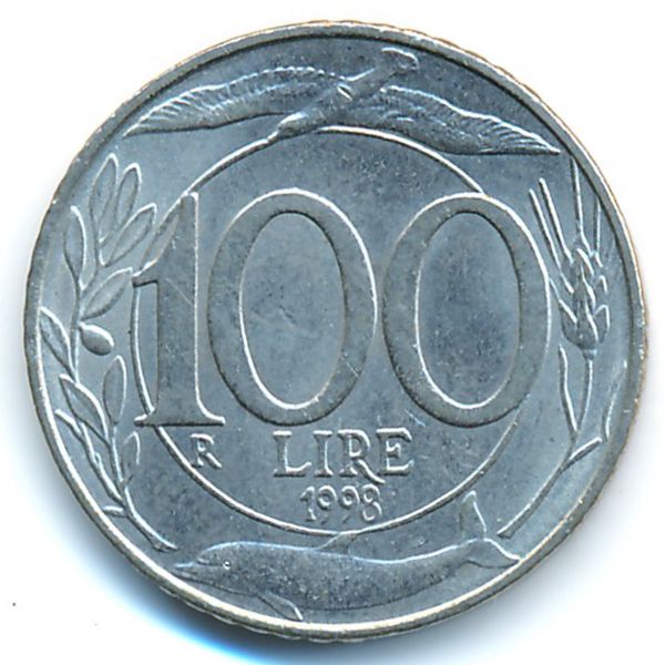 Италия, 100 лир (1998 г.)