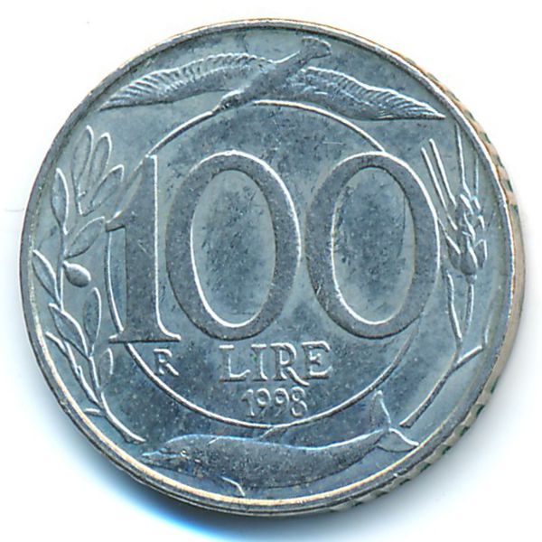 Италия, 100 лир (1998 г.)