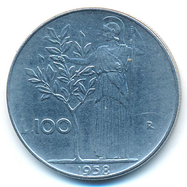 Италия, 100 лир (1958 г.)