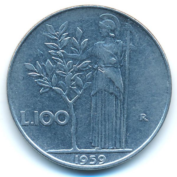 Италия, 100 лир (1959 г.)