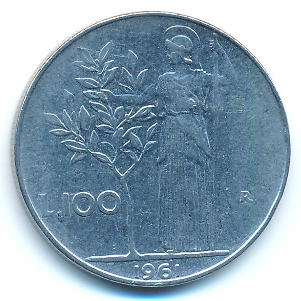 Италия, 100 лир (1961 г.)