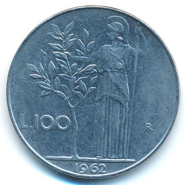 Италия, 100 лир (1962 г.)