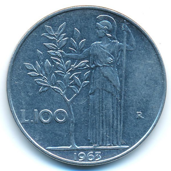 Италия, 100 лир (1963 г.)