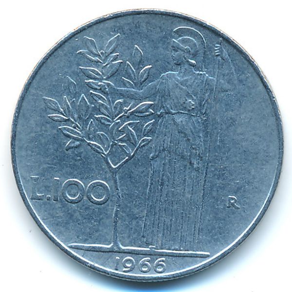 Италия, 100 лир (1966 г.)