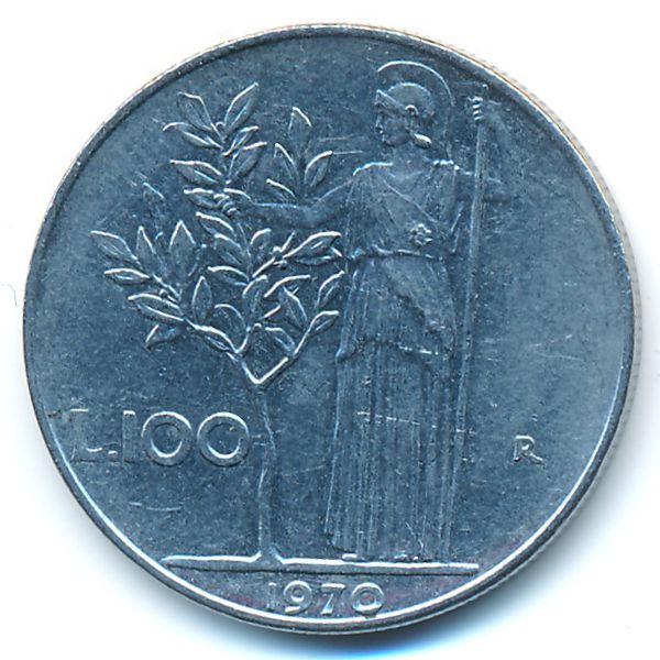 Италия, 100 лир (1970 г.)
