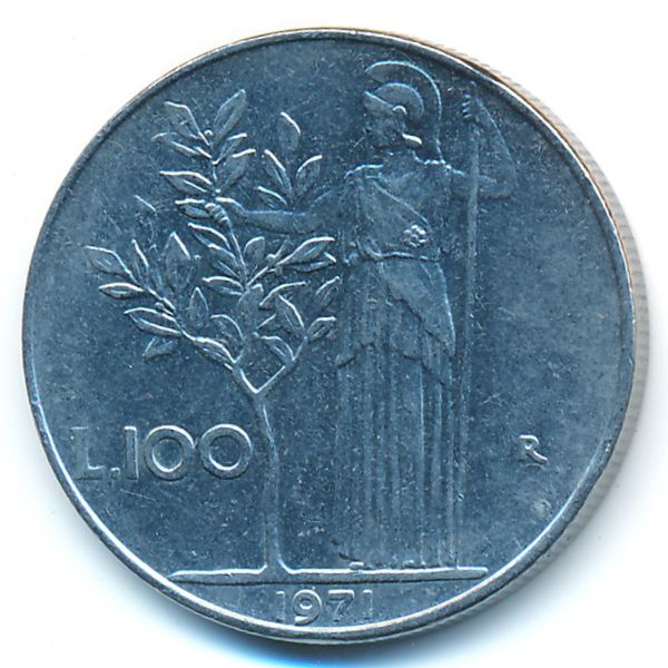 Италия, 100 лир (1971 г.)