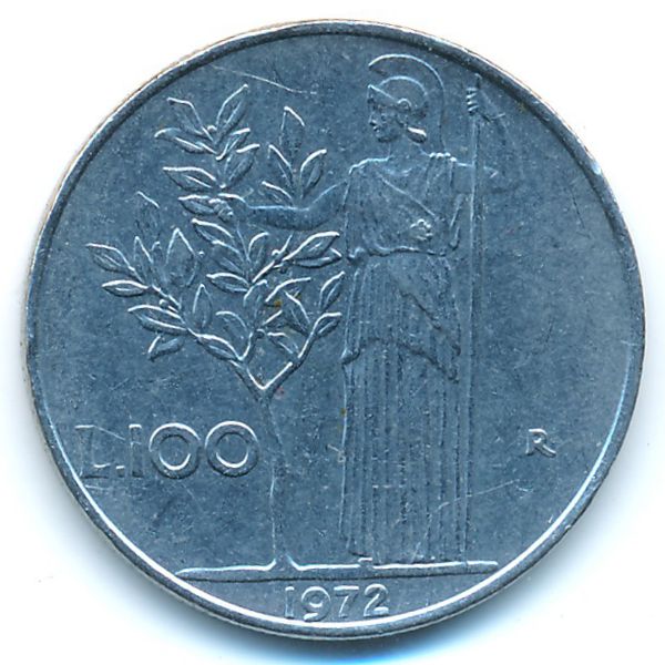 Италия, 100 лир (1972 г.)