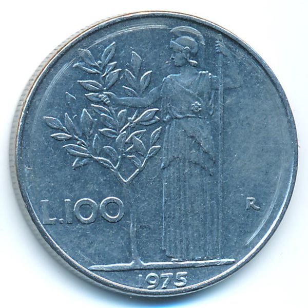 Италия, 100 лир (1975 г.)