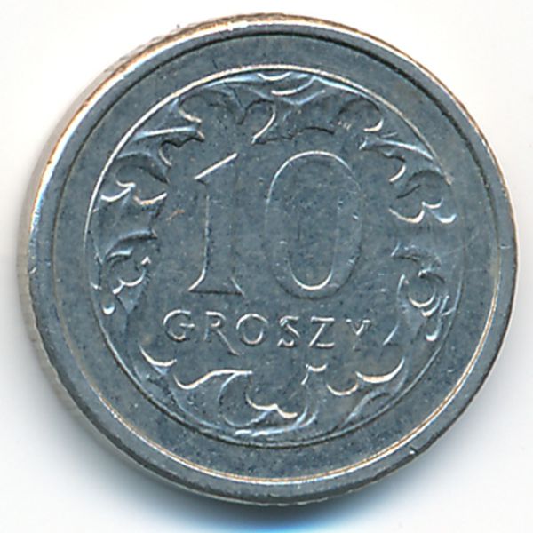 Польша, 10 грошей (2007 г.)