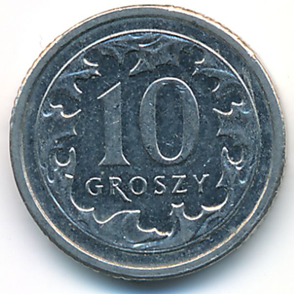 Польша, 10 грошей (2013 г.)