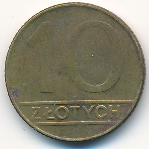 Польша, 10 злотых (1990 г.)