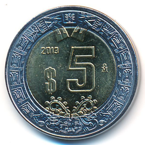 Мексика, 5 песо (2013 г.)