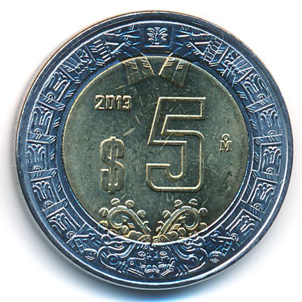 Мексика, 5 песо (2013 г.)
