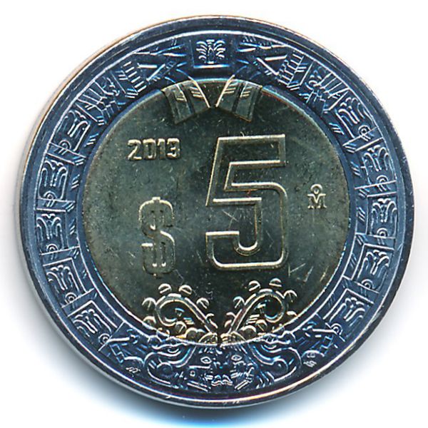 Мексика, 5 песо (2013 г.)