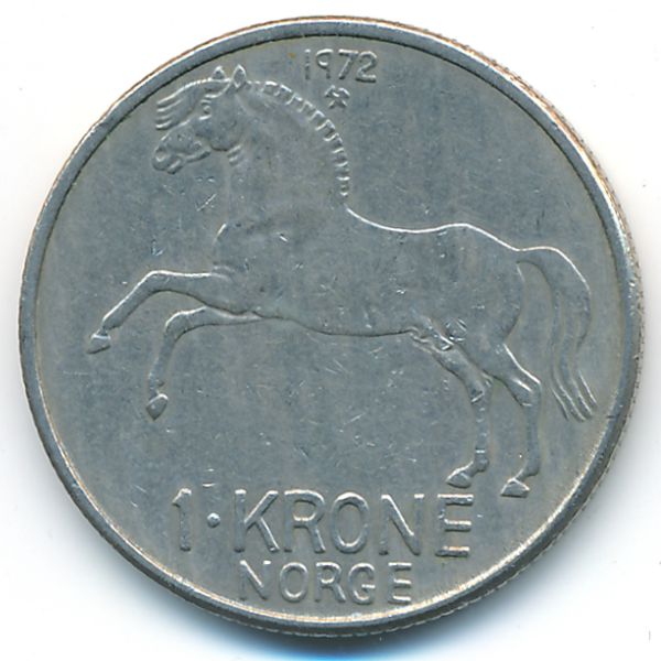 Норвегия, 1 крона (1972 г.)
