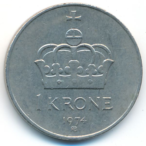 Норвегия, 1 крона (1974 г.)