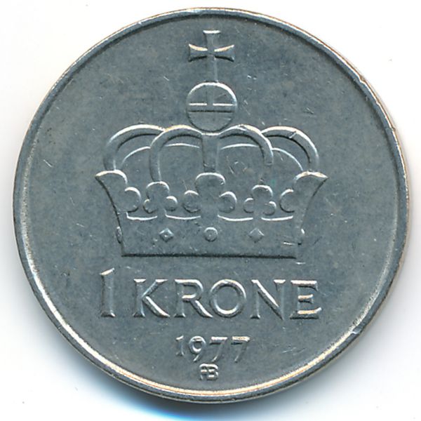 Норвегия, 1 крона (1977 г.)