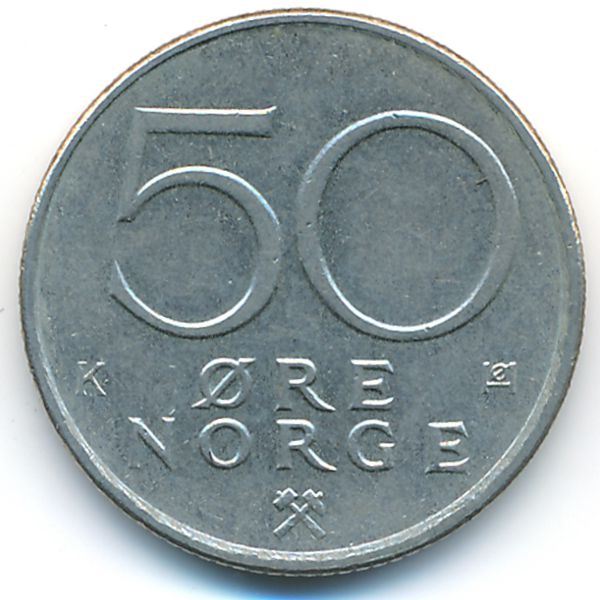 Норвегия, 50 эре (1983 г.)