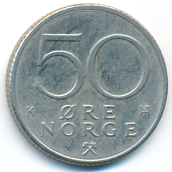 Норвегия, 50 эре (1988 г.)