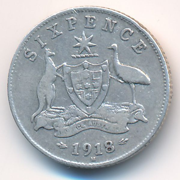 Австралия, 6 пенсов (1918 г.)