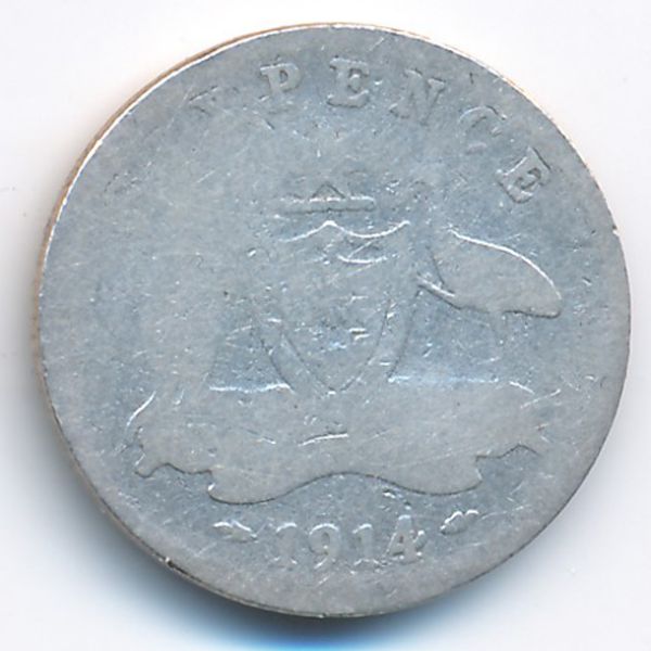 Австралия, 6 пенсов (1914 г.)