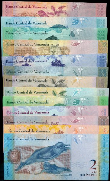 Венесуэла, Набор банкнот