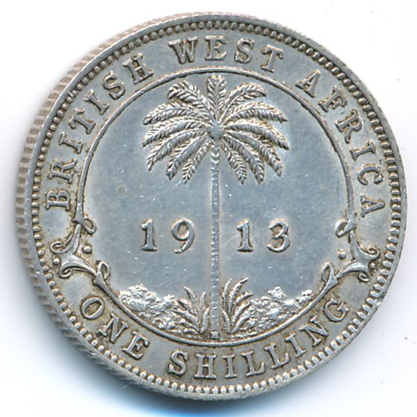 Британская Западная Африка, 1 шиллинг (1913 г.)