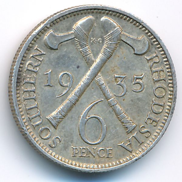 Южная Родезия, 6 пенсов (1935 г.)