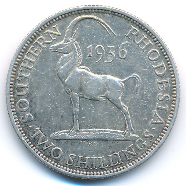Южная Родезия, 2 шиллинга (1936 г.)