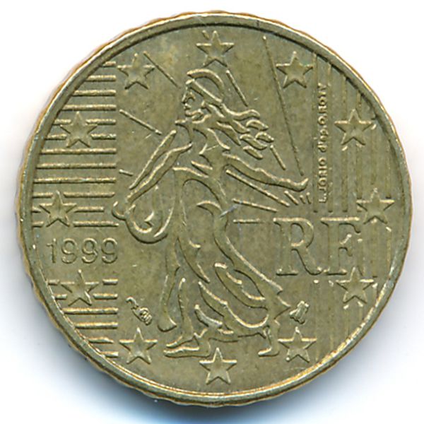 Франция, 10 евроцентов (1999 г.)