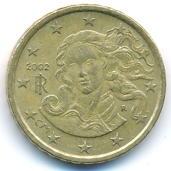 Италия, 10 евроцентов (2002 г.)