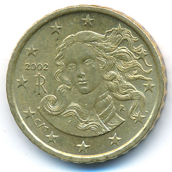 Италия, 10 евроцентов (2002 г.)
