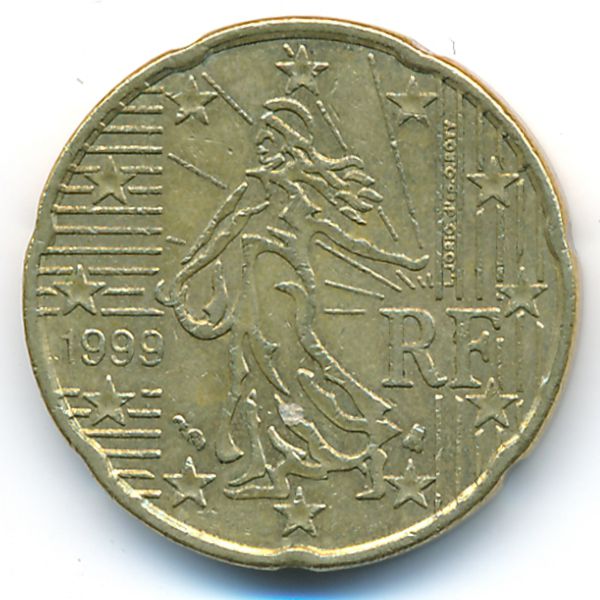 Франция, 20 евроцентов (1999 г.)