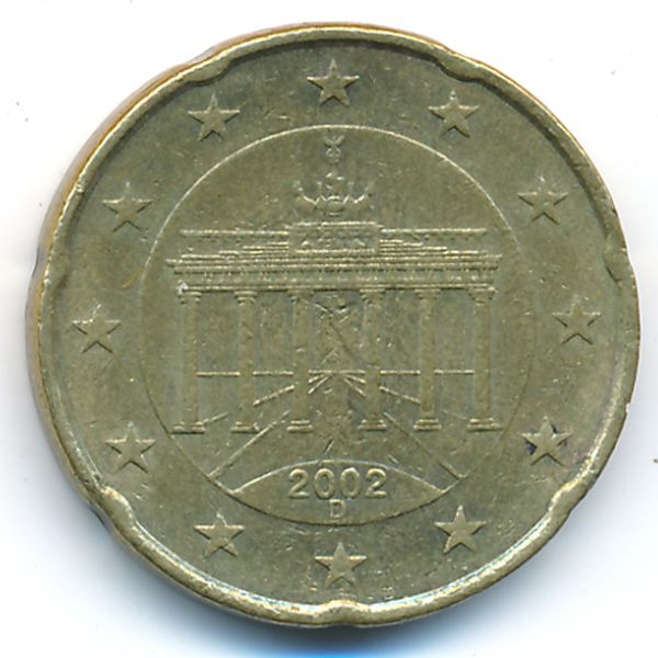 Германия, 20 евроцентов (2002 г.)
