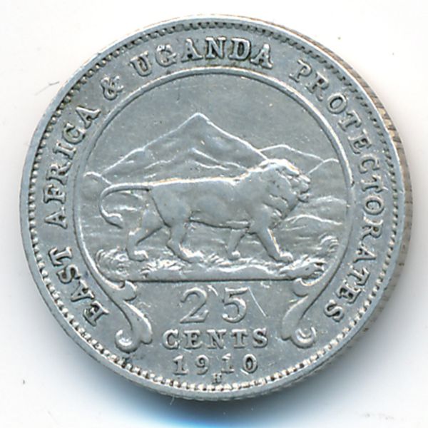 Восточная Африка, 25 центов (1910 г.)