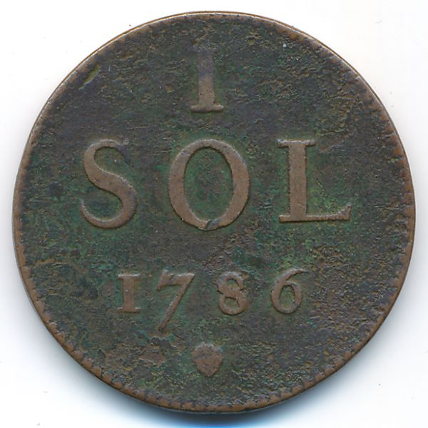 Люксембург, 1 соль (1786 г.)