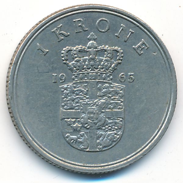 Дания, 1 крона (1965 г.)