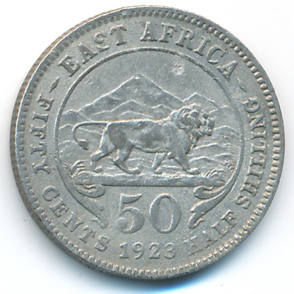 Восточная Африка, 50 центов (1923 г.)