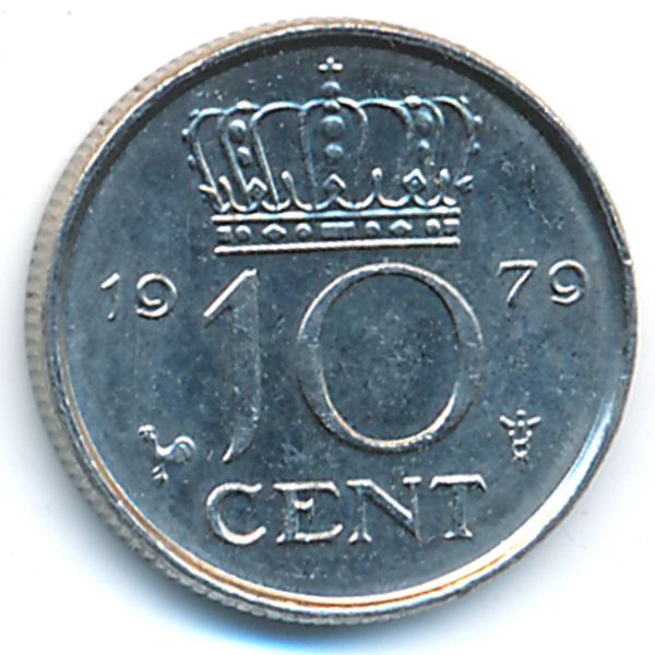 Нидерланды, 10 центов (1979 г.)