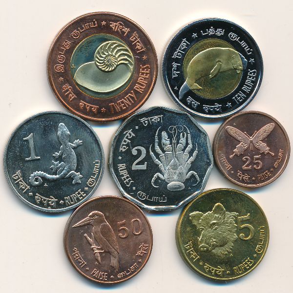 Андаманские и Никобарские острова., Набор монет (2011 г.)