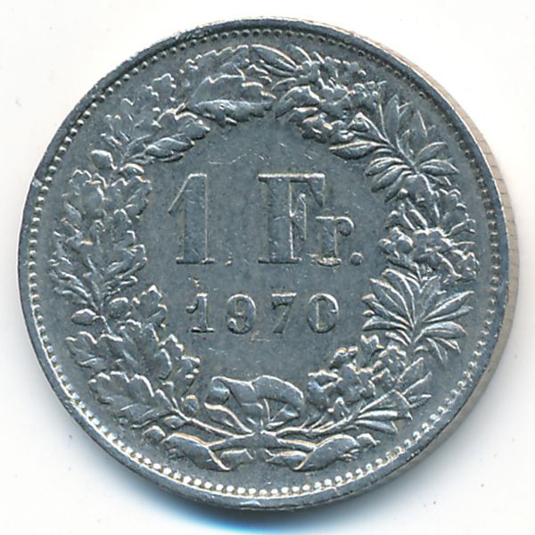 Швейцария, 1 франк (1970 г.)