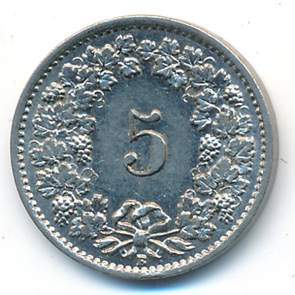 Швейцария, 5 раппенов (1939 г.)