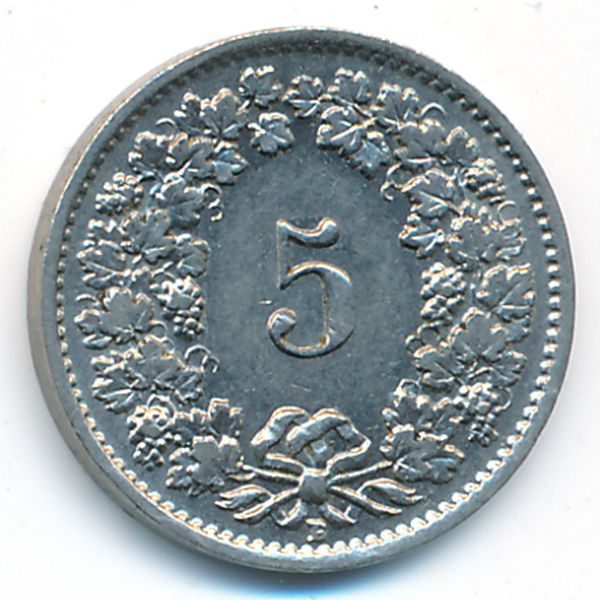Швейцария, 5 раппенов (1939 г.)